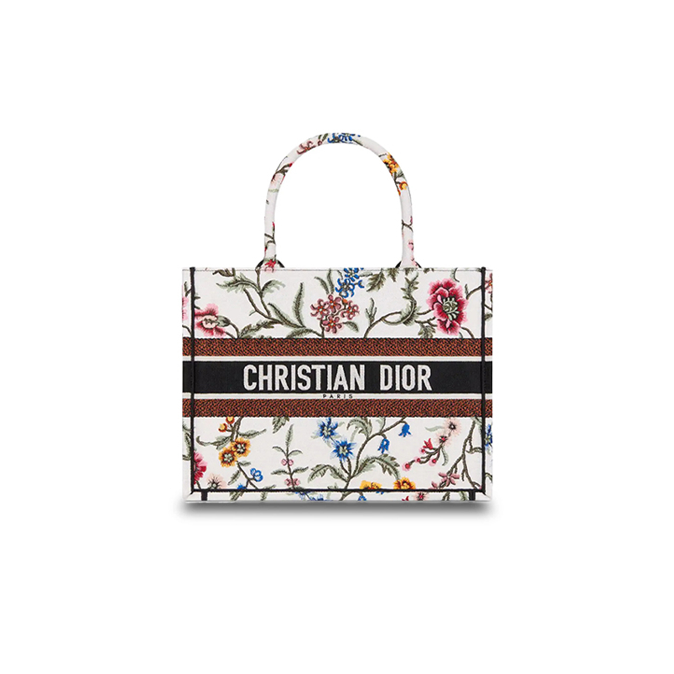 D*or canvas embroidered medium book tote m1296zeau-m933 (36*27*16.5cm)